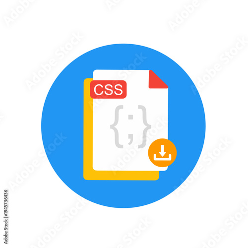 CSS Document File Download Icon