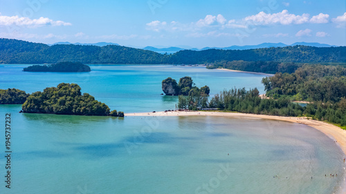 Schilderij op canvas Aerial Landscape Crab Island and surrounding islands Krabi southern Thailand