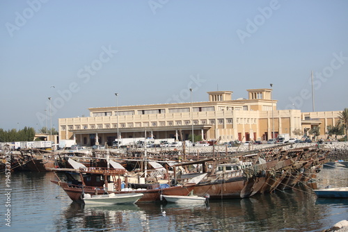 Fotografie Boats in the harbor in Kuwait