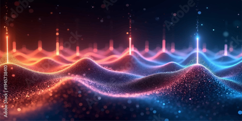 

A glowing nebula of blue energy and bright stars creates an abstract light background within a dark cosmic design of the night sky and universe