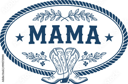 Mothers day gift ideas mama logo with angel wings and floral design for mom