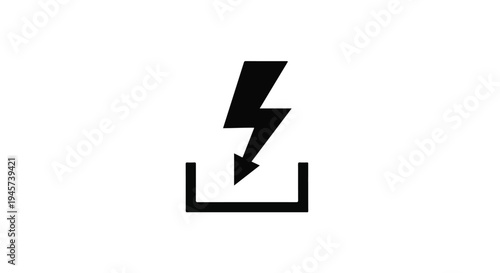 Electric Power Download Icon Charging and Transferring Energy Concept
