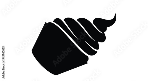 Elegant Frosted Cupcake Graphic for Sweet Culinary Creations and Delightful Bakery Designs