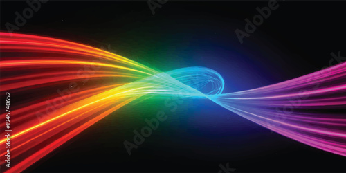 A futuristic abstract background featuring bright glowing blue waves and fractal lines of energy set against a dark technological space texture for a high-quality digital wallpaper design