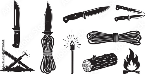 Survival tools and equipment for outdoor adventures and camping