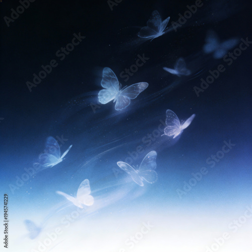 Vibrant butterfly illustrations in pastel tones. Each design has glowing, wispy backgrounds and colorful butterflies, delivering a light, romantic, and magical feel.