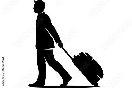 Business Traveler with Luggage