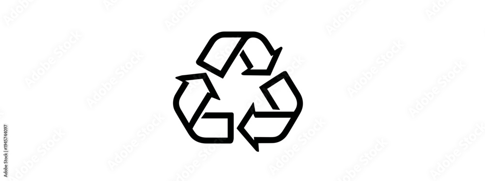 Obraz premium Recycling Symbol Icon Representing Sustainability and Environmental Awareness in Modern Design
