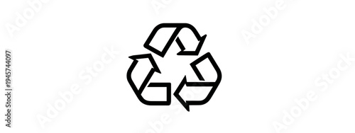 Recycling Symbol Icon Representing Sustainability and Environmental Awareness in Modern Design