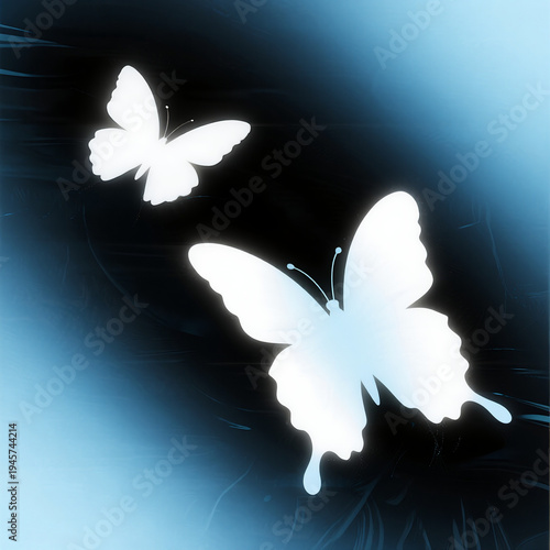 Vibrant butterfly illustrations in pastel tones. Each design has glowing, wispy backgrounds and colorful butterflies, delivering a light, romantic, and magical feel.