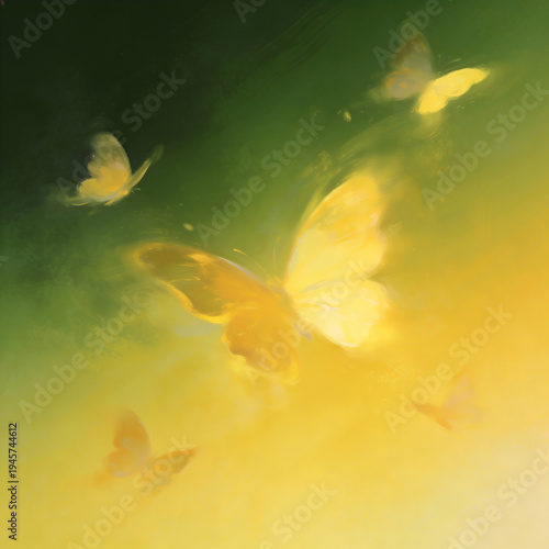 Vibrant butterfly illustrations in pastel tones. Each design has glowing, wispy backgrounds and colorful butterflies, delivering a light, romantic, and magical feel.