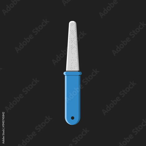 Blue Plastic Knife with White Blade.
