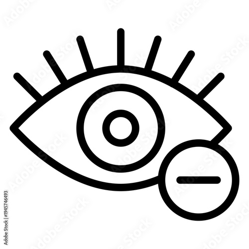 eye minus icon
