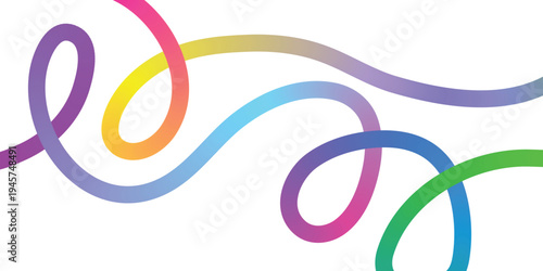 Vibrant multicolored swirling lines art