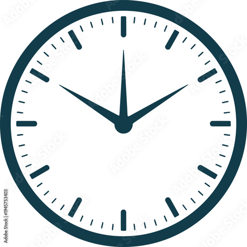 Classic analog clock showing time near half past three