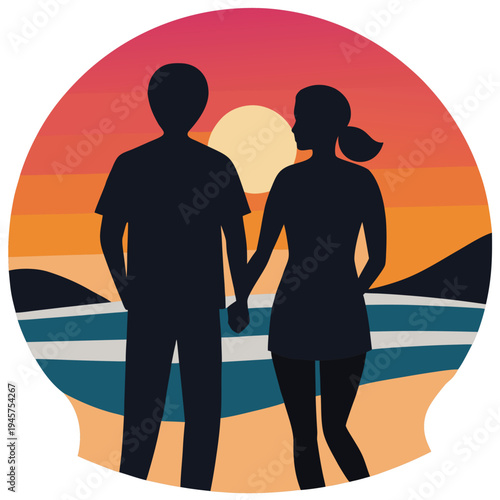 Couple holding hands beach sunset silhouette romantic love couple embrace romantic couple relationship sunset