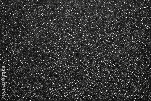 Sparkling Black Glitter Texture with Shimmering Silver Points