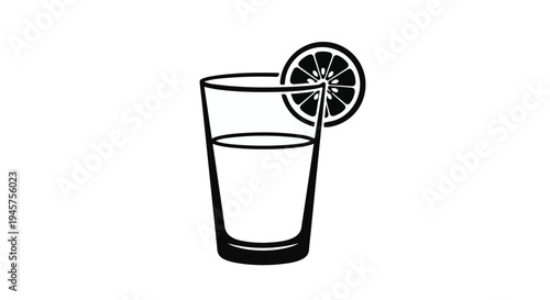 Refreshing Citrus Drink in a Tall Glass with a Slice of Lemon