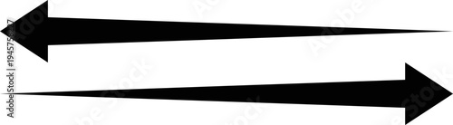Two opposing directional arrows pointing left and right with thick arrowheads.
