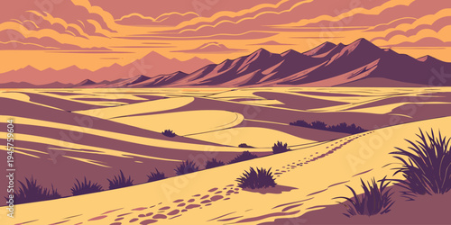 USA, US, U.S., United States – White Sands National Park glowing white gypsum dunes sunset panorama, New Mexico desert landscape, dramatic sky, minimal natural beauty travel destination scenic wide vi