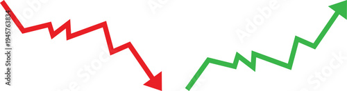 Graphical representation of a decline followed by a recovery and growth phase