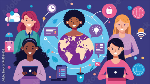 International Girls in ICT Day Global Digital Connectivity Technology.eps