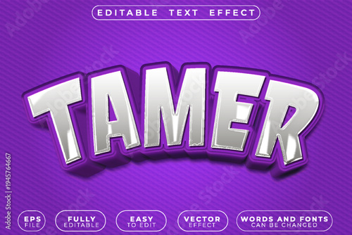  Tamer Trainer Handler Control Discipline Mastery Animal Vector Fully Editable Smart Object Text Effect