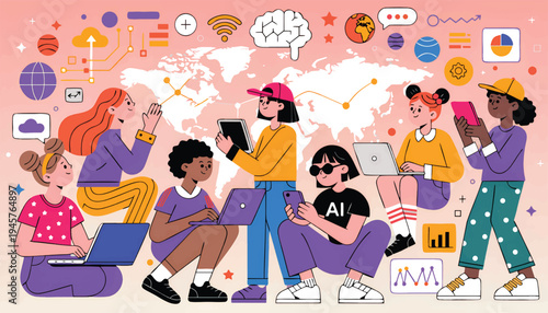 International Girls in ICT Day Global Connectivity Digital Innovation.eps