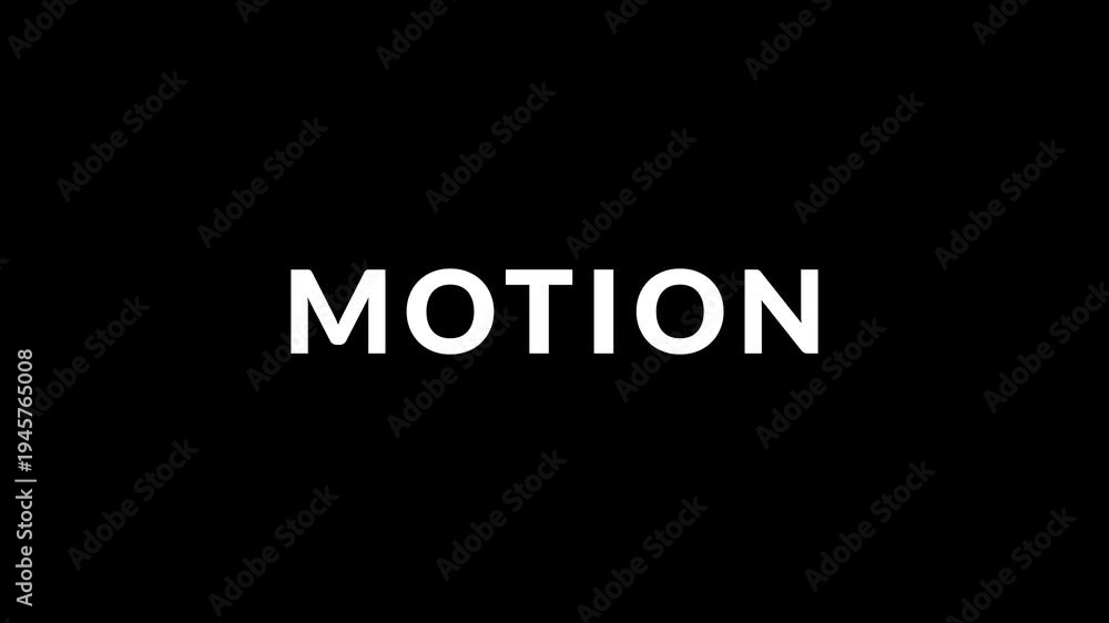 Text Motion Icon Animated text MOTION moving smoothly on screen in modern motion ...