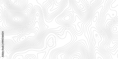 Abstract topographic map. Topo contour map background concept. Geographic line map with elevation assignments. Contour background geographic grid. Vector illustration.