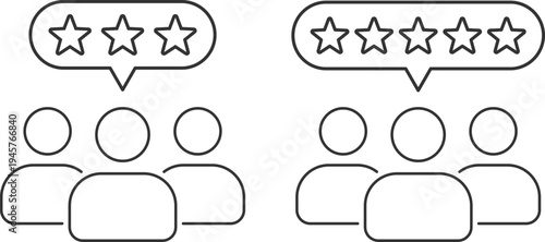 Comparison of customer satisfaction ratings between two groups of people