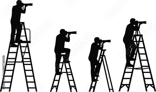 Black silhouette of a woman jumping with joy and celebrating success, isolated on white background, for freedom, energy, and happiness.