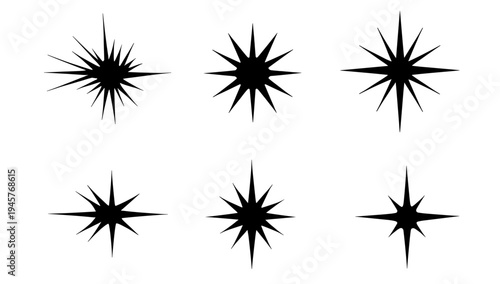A bold black explosion graphic on a white background, conveying energy and impact, ideal for adding a dynamic touch to designs.
