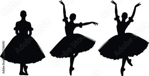 Black silhouette of a woman sitting and practicing yoga meditation in lotus pose, isolated on white background, for wellness, and health.