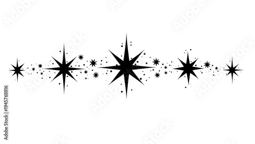 A simple black starburst design on a white background, great for adding a touch of energy and excitement to marketing materials or website headers.