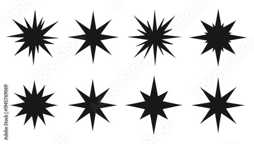 A bold, black explosion burst icon on a white background, conveying energy and dynamic action.