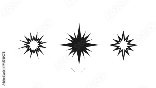 A black and white graphic representing a comic book-style explosion, conveying energy and surprise.