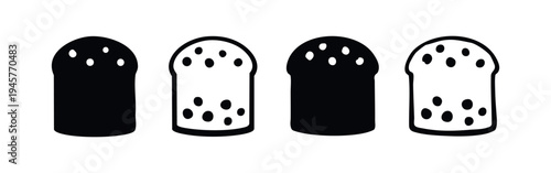 Vertical rounded-top container with scattered dots icon set, depicting solid and outlined forms suitable for shakers.
