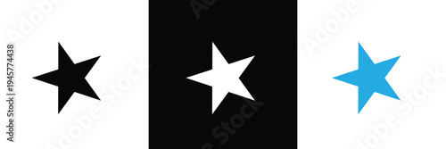 Pentagram symbol. isolated on white and black background. pentagram logo. vector illustration .EPS 10 .