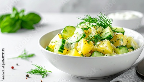 Wallpaper Mural Frischer Kartoffelsalat mit Gurke und Dill Torontodigital.ca