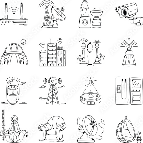 Collection of City Lifestyle Hand Drawn Illustrations
