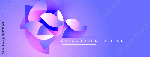 Abstract floral design. Purple, pink hues blend. Gradient background creates dynamic visual effect. Modern, artistic composition.