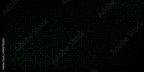 Disegn green digital technology background. Digital data dots green pattern pixel background. Premium art