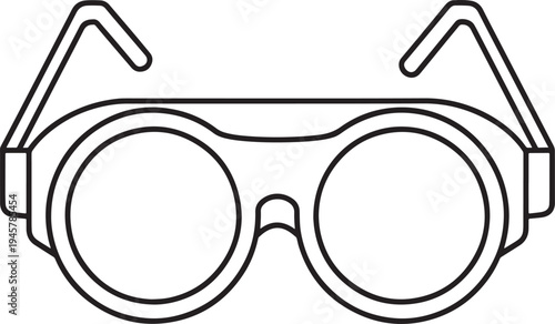 Minimalist line of protective eye goggles eye protection