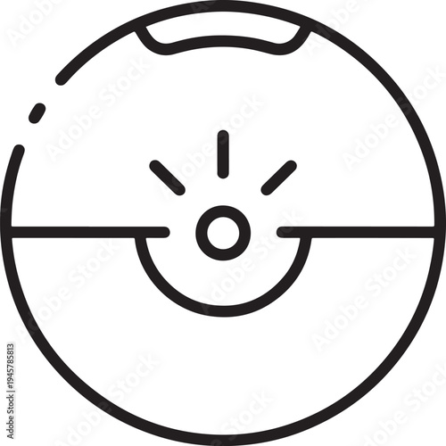 Minimalist smart smoke detector in black and white