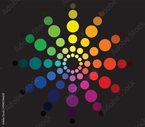 Color mix model. vector illustration
