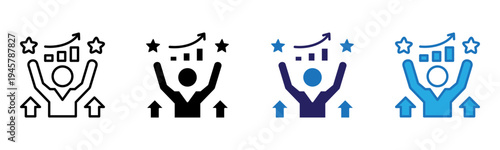 Success Icon Multi Style Vector Illustration