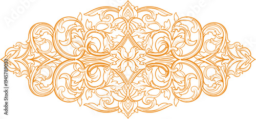 A seamless vector illustration of a islamic art  for a luxury wallpaper texture