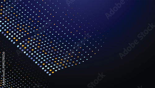 Abstract Colorful Digital Dot Surface Futuristic Tech Background