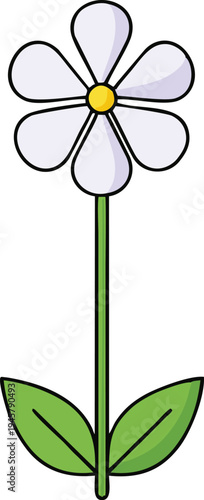 Colorful vector illustration of a spring nature scene with a pink flower, dragonfly, and butterfly featuring floral art design elements like a green leaf and a decorative paper pinwheel toy